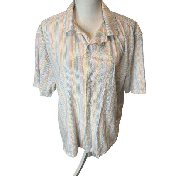 Abercrombie X Trevor project Rainbow Seersucker To Rep The LBGTQ+ Collab - Picture 1 of 4